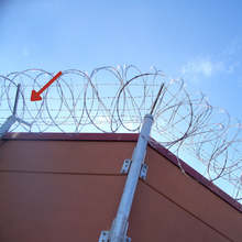 2-1/2" x 1-5/8" Steel 6 Strand Barbed Wire Arm for Chain Link Fences