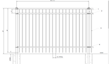 [250' Length] 5' Ornamental Flat Top Complete Fence Package