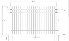 [250' Length] 5' Ornamental Spear Top Complete Fence Package