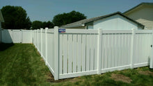 [250 Feet Of Fence] 6' Tall Semi-Privacy 1" Air Space AFC-030 Vinyl Complete Fence Package