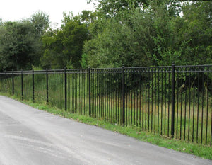 5' x 6' Aluminum Ornamental Flat Top Series A 3-Rail - Standard Picket