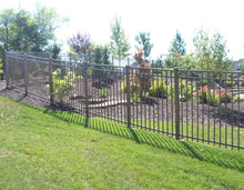 4' x 6' Aluminum Ornamental Flat Top Series A 3-Rail - Standard Picket