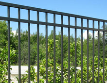 4' x 6' Aluminum Ornamental Flat Top Series A 3-Rail - Standard Picket