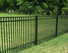 5' x 6' Aluminum Ornamental Flat Top Series A 3-Rail - Standard Picket