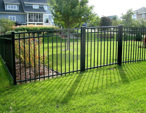 4' Aluminum Ornamental Single Swing Gate - Flat Top Series A - No Arch