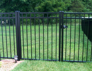 4' Aluminum Ornamental Single Swing Gate - Flat Top Series A - No Arch