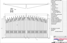 Double Butterfly Ribbon Over Arch & Quad Flare Finials