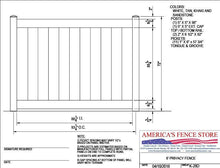 K-28D 6' Tall x 8' Wide Privacy Fence