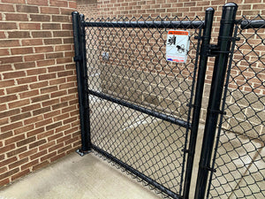 48" Tall - Commercial Black Chain Link Single Swing Gate