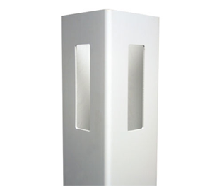 White 4" x 4" x 6' x .115 Routed Corner Post K-15