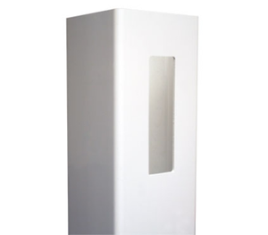 White 4" x 4" x 6' x .115 Routed End Post K-15