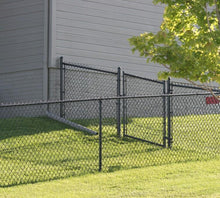 Residential Black Chain Link Single Swing Gate