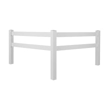 4' x 4' Vinyl Horizontal Fence Corner Accent Panel Kit - White