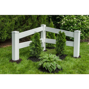 4' x 4' Vinyl Angled Fence Corner Accent Panel Kit - Black