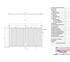 72" x 36" Flat Top Double Drive Gate