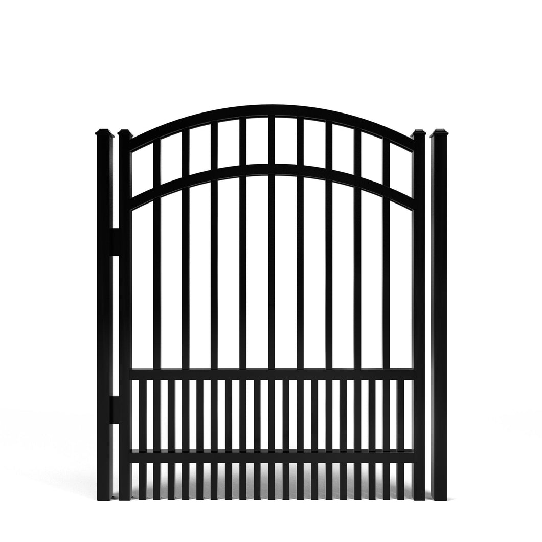 Flat Top Arched Aluminum Walk Gate