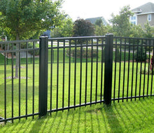 6' tall x 4' wide 3-Rail Ornamental Aluminum Flat Top Gate with 3-7/8" Air Space