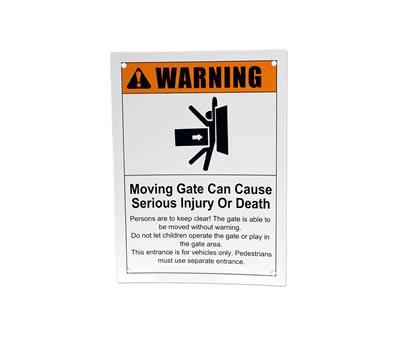 Warning Sign, Plastic, 