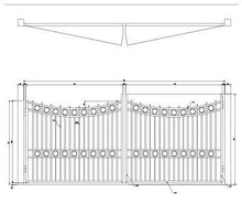 Curved Under Arch Gate with Rings