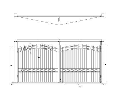 Over Arch Horizon Gate with Rings