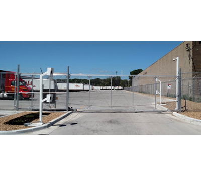 Aluminum Chain Link Cantilever Gate 6' tall 45' wide