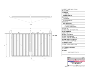 144" x 48" Flat Top Double Drive Gate