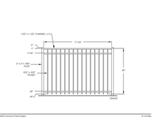 [300 Feet Of Fence] 4' Tall Black Ornamental Aluminum Flat Top Complete Fence Package