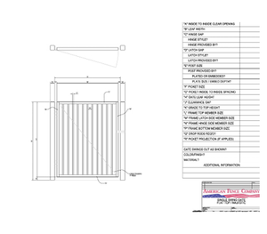 48" x 60" Flat Top Single Swing Gate