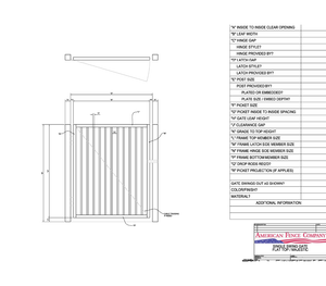 48" x 36" Flat Top Single Swing Gate