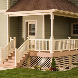 Vinyl Spindle Railing Kit 42" x 96" - Khaki